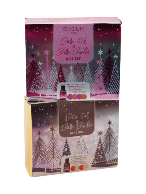 Elysium Spa Bath Oil & Bath Bombs Christmas Gift Set - Set