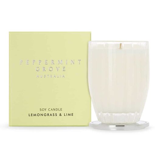 PEPPERMINT & GROVE Lemongrass & Lime Soy Candle 200gm