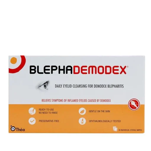 Thea Blephademodex Daily Eyelid Wipes 30 Pack